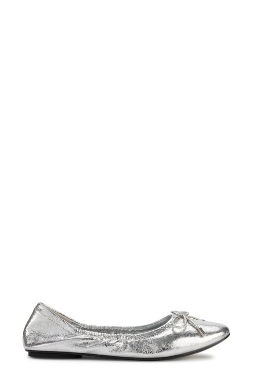 Karl Lagerfeld Paris Velma Metallic Ballet Flat