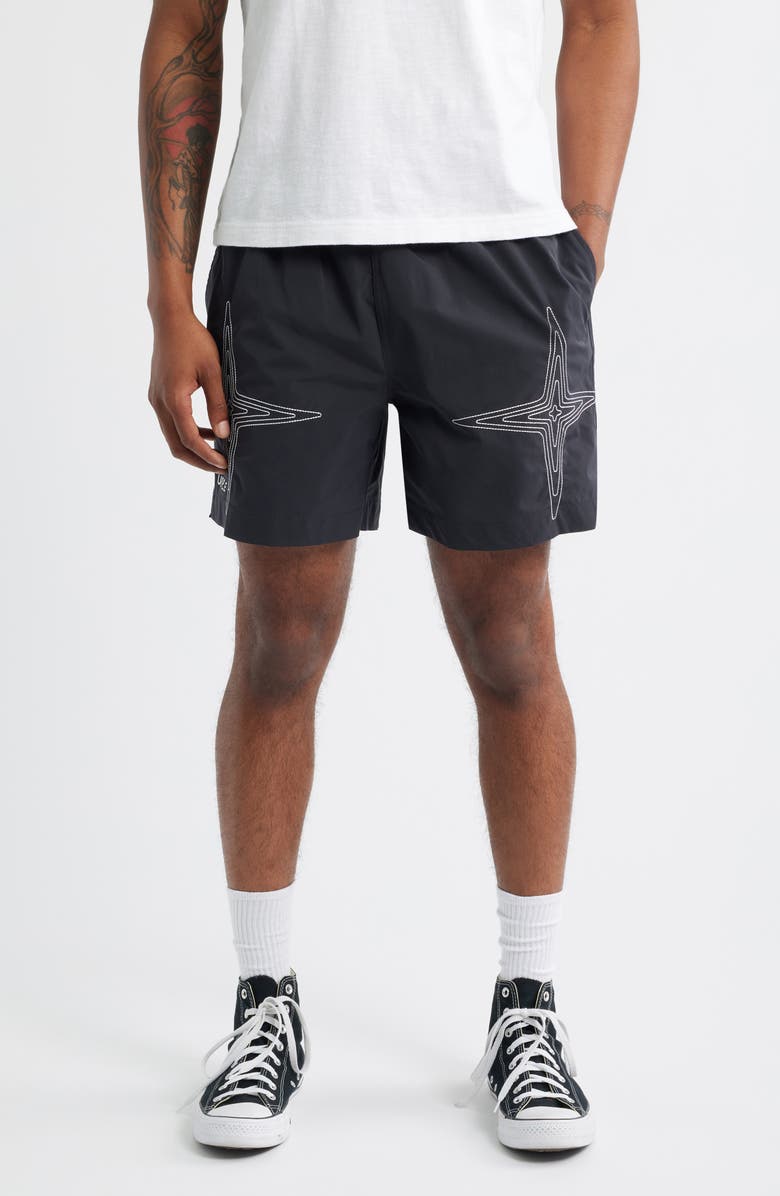 PURPLE BRAND Water Repellent All Around Performance Shorts, Main, color,