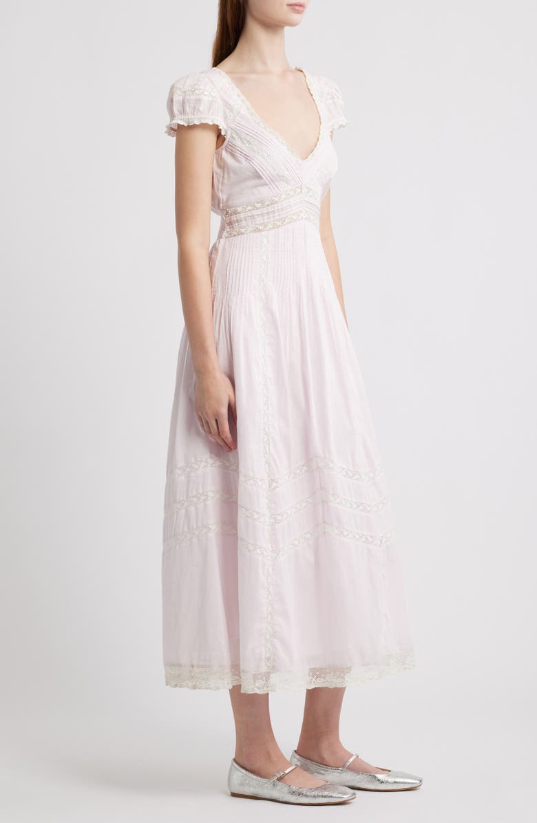 LoveShackFancy Suvi Lace Puff Sleeve Maxi Dress, Alternate, color, Orchid Ice