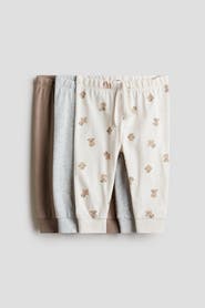 H&M 3-pack Cotton Jersey Joggers