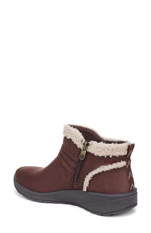 Lifestride Glendale Faux Fur Trim Bootie In Brown