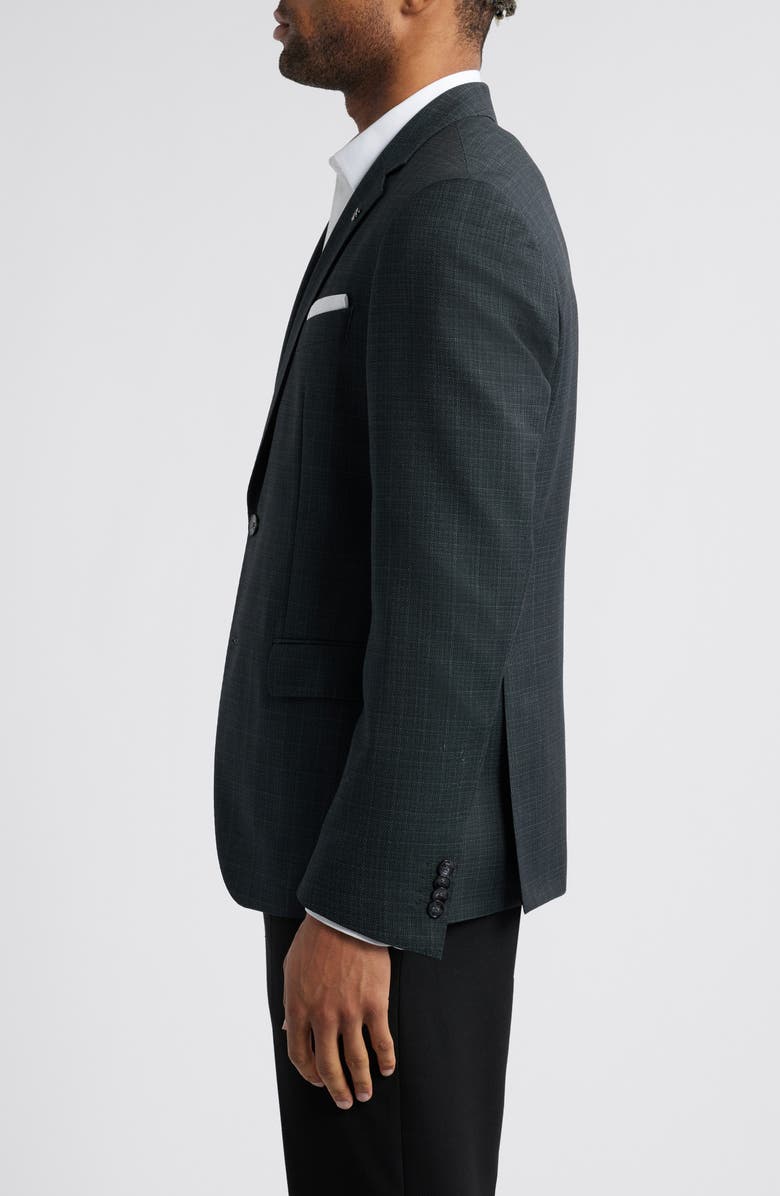 BOSS Hutson Windowpane Check Wool Sport Coat, Alternate, color, Open Green
