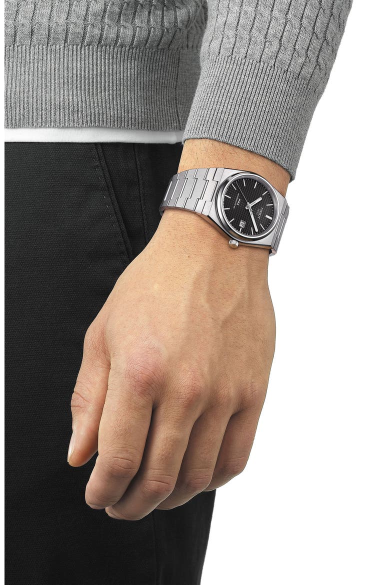 PRX Powermatic 80 Bracelet Watch, 40mm, Alternate, color, BLACK
