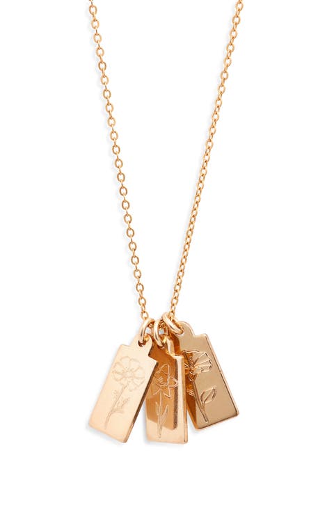 Tawney Birth Flower Necklace