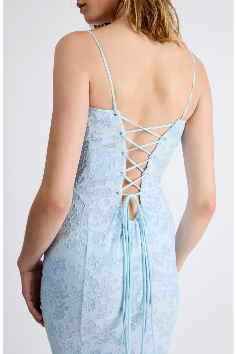 Lara Stretch Lace Back Maxi Dress, Alternate, color, BLUE
