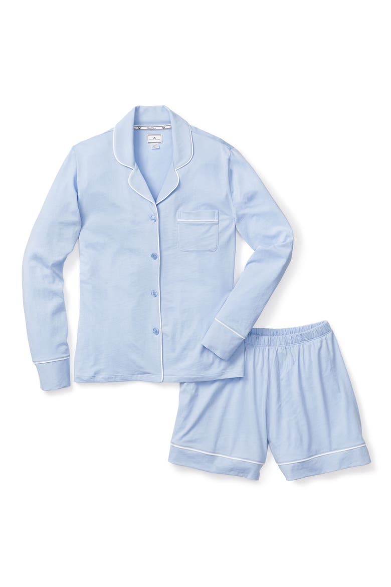 Luxe Pima Cotton Short Pajamas, Alternate, color, PERIWINKLE