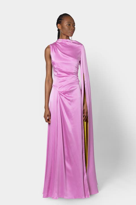 Oma Floor Length Silk Dress