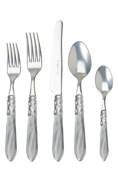 VIETRI Aladdin 5-Piece Place Setting in Light Gray 