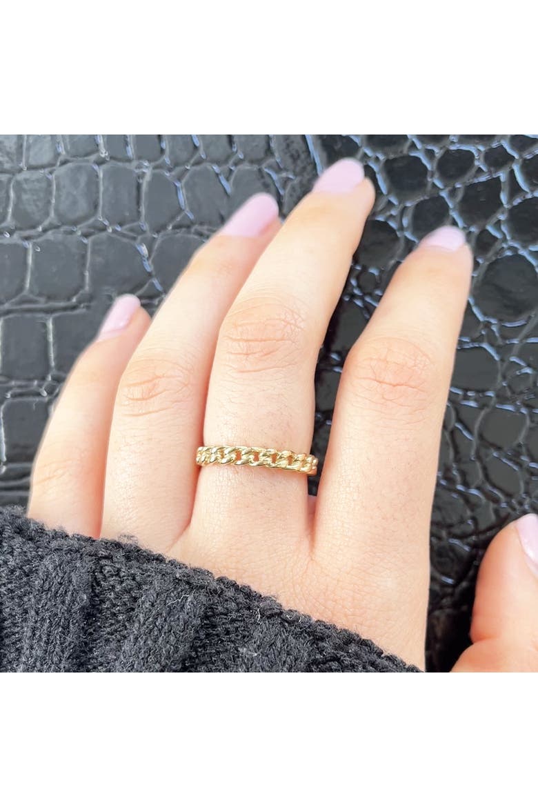 Curb Link Ring, Alternate, color, Yellow Gold