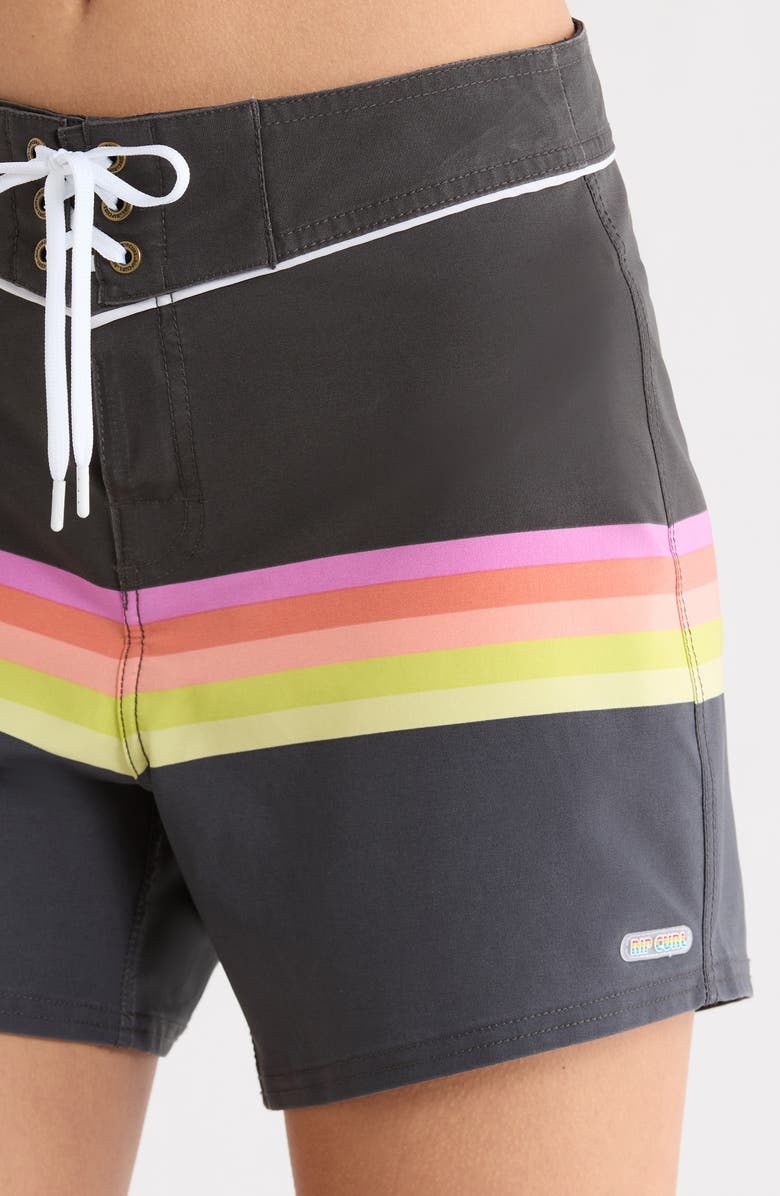 Rip Curl Surf Stripe Board Shorts, Alternate, color, Black