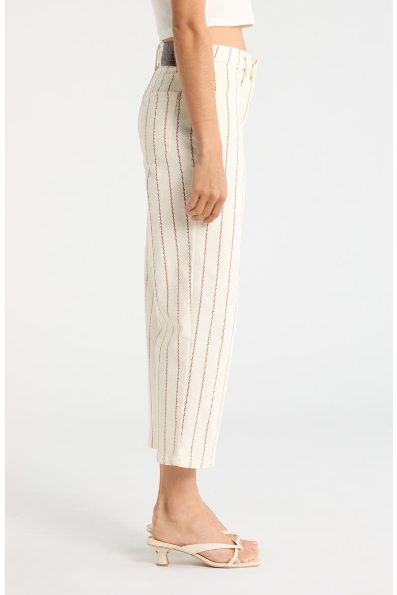 Stripe Straight Leg Jeans, Alternate, color, PEARL/ TAMARIND