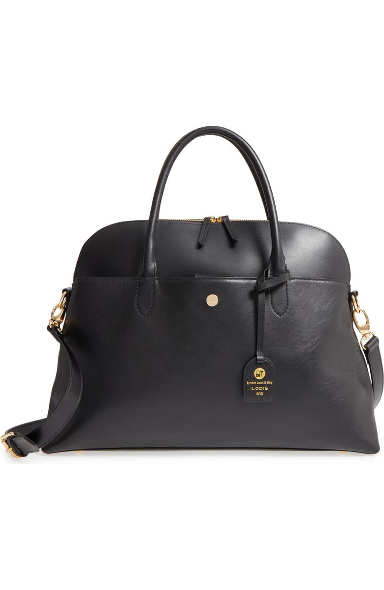 LODIS Los Angeles Dominica Under Lock & Key RFID Leather Briefcase, Main, color,
