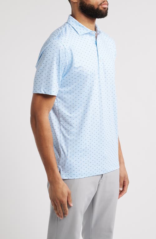 Johnnie-o Nc Time Abstract Print Prep-formance Polo In Maliblu