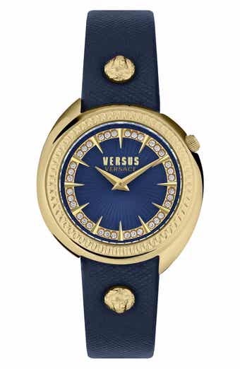 VERSUS Versace Tortona Leather Strap Watch, 38mm