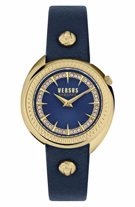 VERSUS Versace Tortona Leather Strap Watch, 38mm