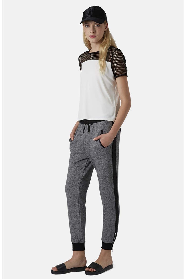 Marled Side Stripe Jogger Pants, Alternate, color, GREY