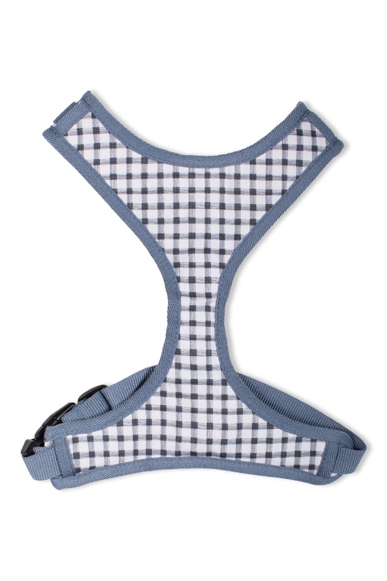 Painted Gingham Medium Dog Harness, Main, color, BLACK