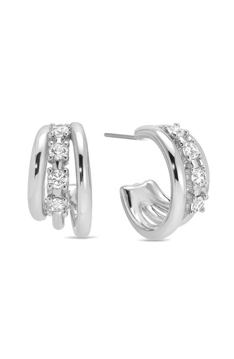 Mini Gleam Cubic Zirconia Hoop Earrings