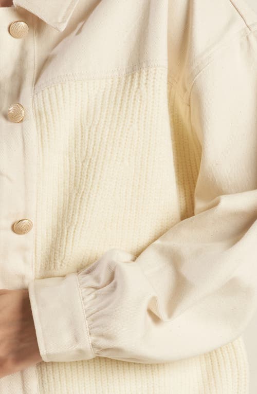 Freemarket Mixed Media Jacket In Neutral