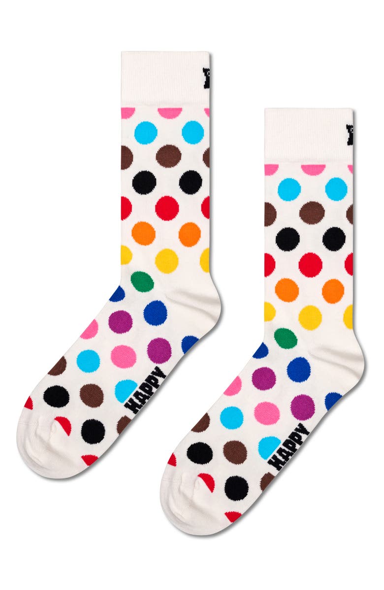 Happy Socks Pride 2-Pack Crew Socks Gift Box, Alternate, color, White