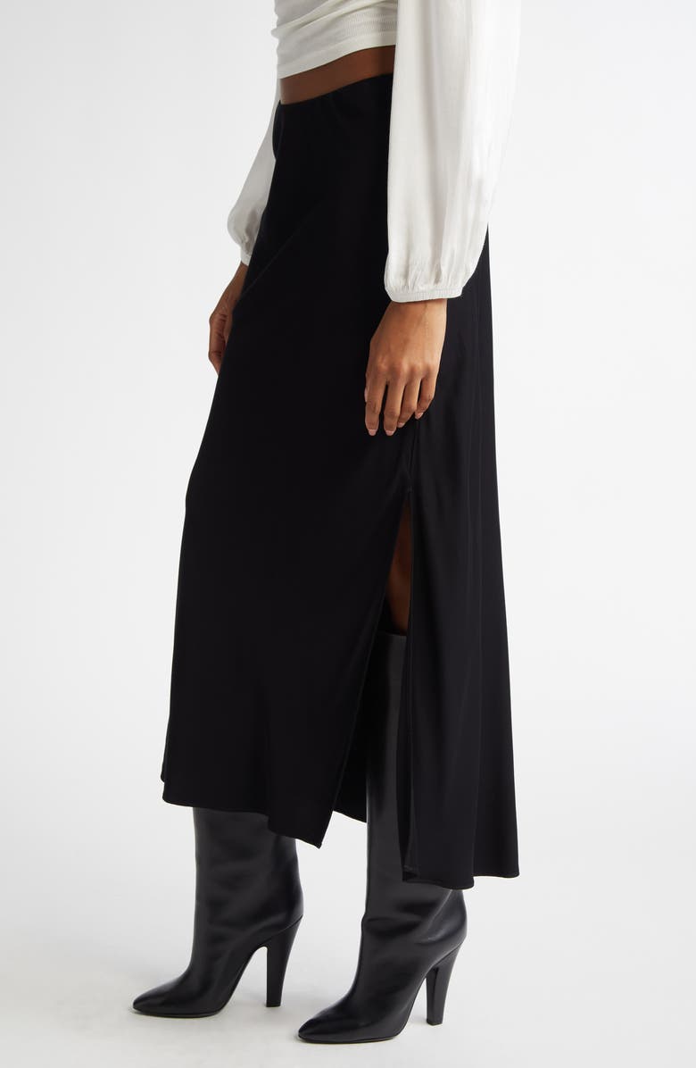 Bella Dahl Side Slit Bias Satin Maxi Skirt, Alternate, color, 