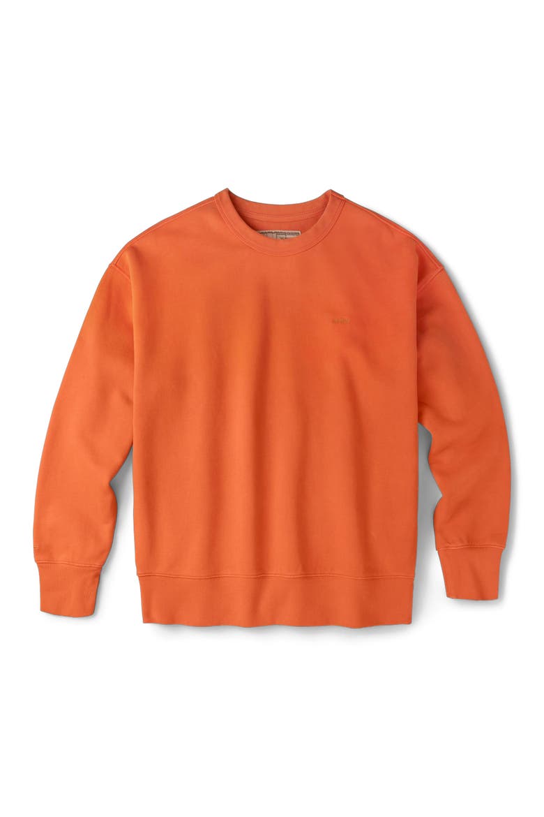 Brandon Crew Neck Relaxed Sweatshirt, Alternate, color, Washed Orange