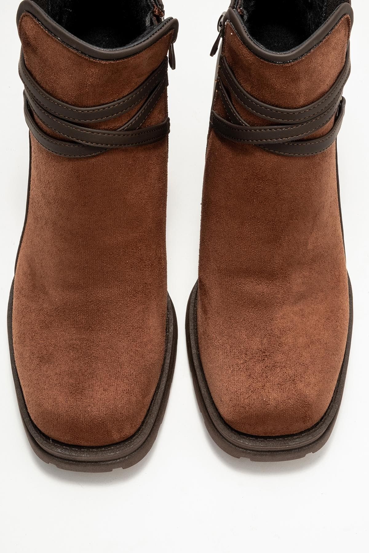 Prologue Shoes Wern Block Heel Ankle Boot, Alternate, color, Brown Suede