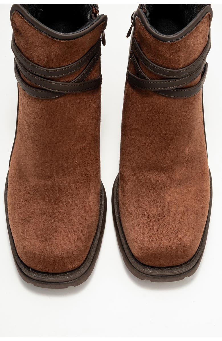 Prologue Shoes Wern Block Heel Ankle Boot, Alternate, color, Brown Suede