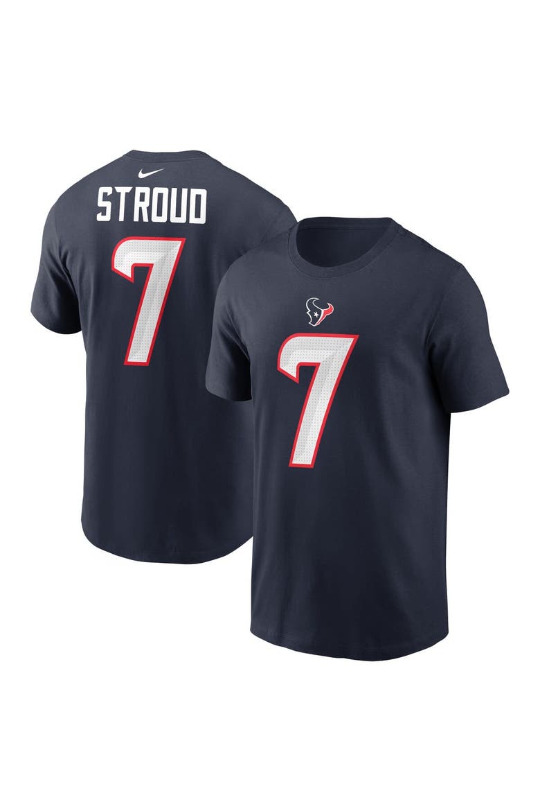 Youth Nike C.J. Stroud Navy Houston Texans Player Name & Number T-Shirt, Alternate, color, Navy