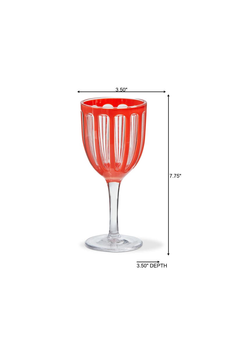 tag Villa Acrylic Orange Wine Glasses - 12oz Everyday Drinkware, Alternate, color, Orange