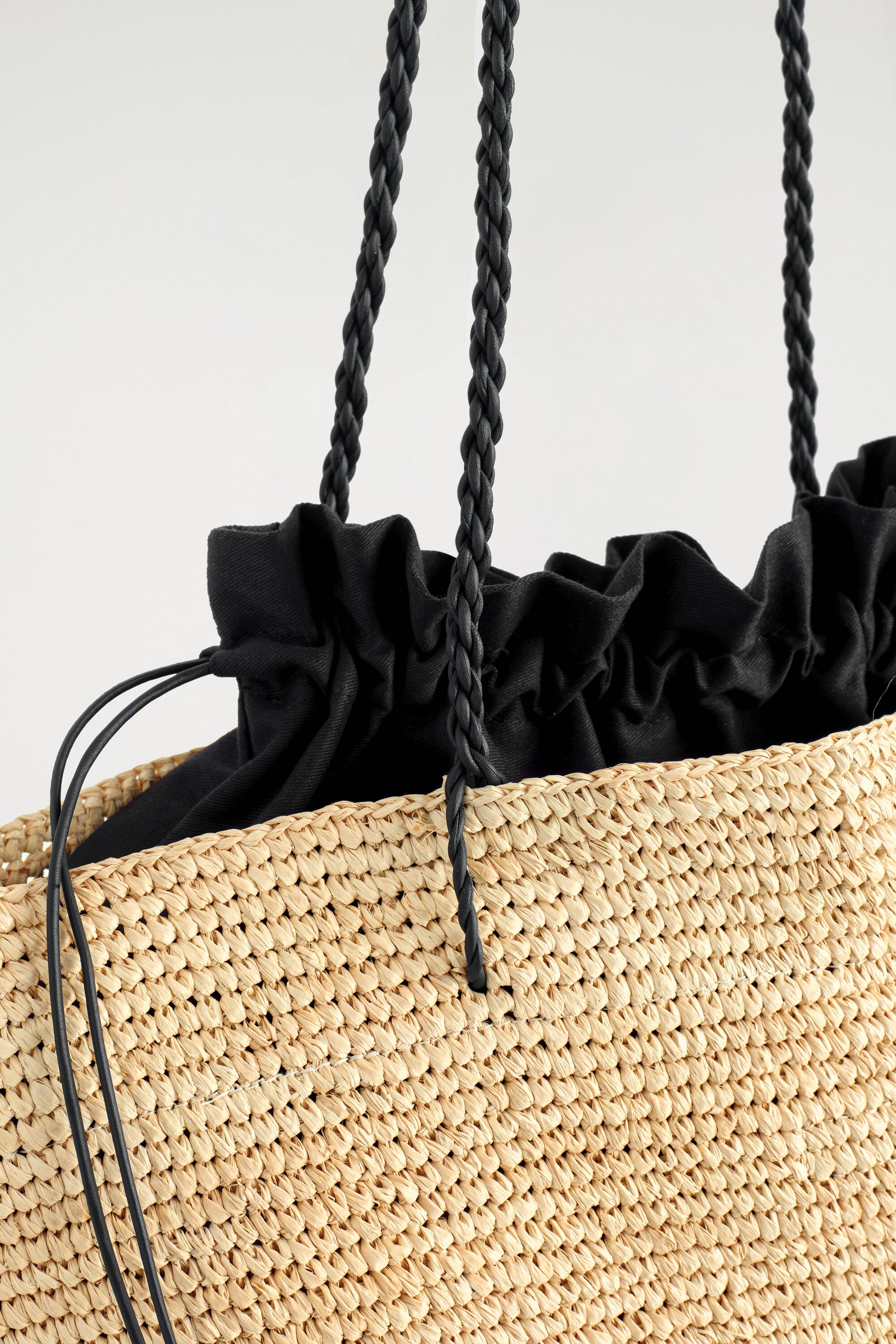Riviera Hand-woven Tote Bag - Straw, Alternate, color, BEIGE
