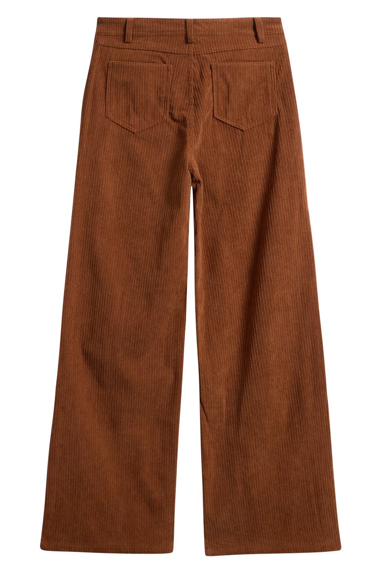 Kids' Wide Leg Corduroy Pants, Alternate, color, BROWN