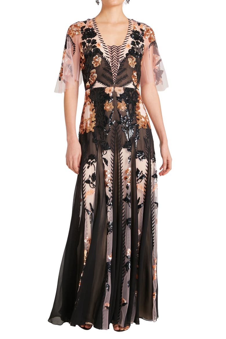 Gilded Gown, Main, color, Almond