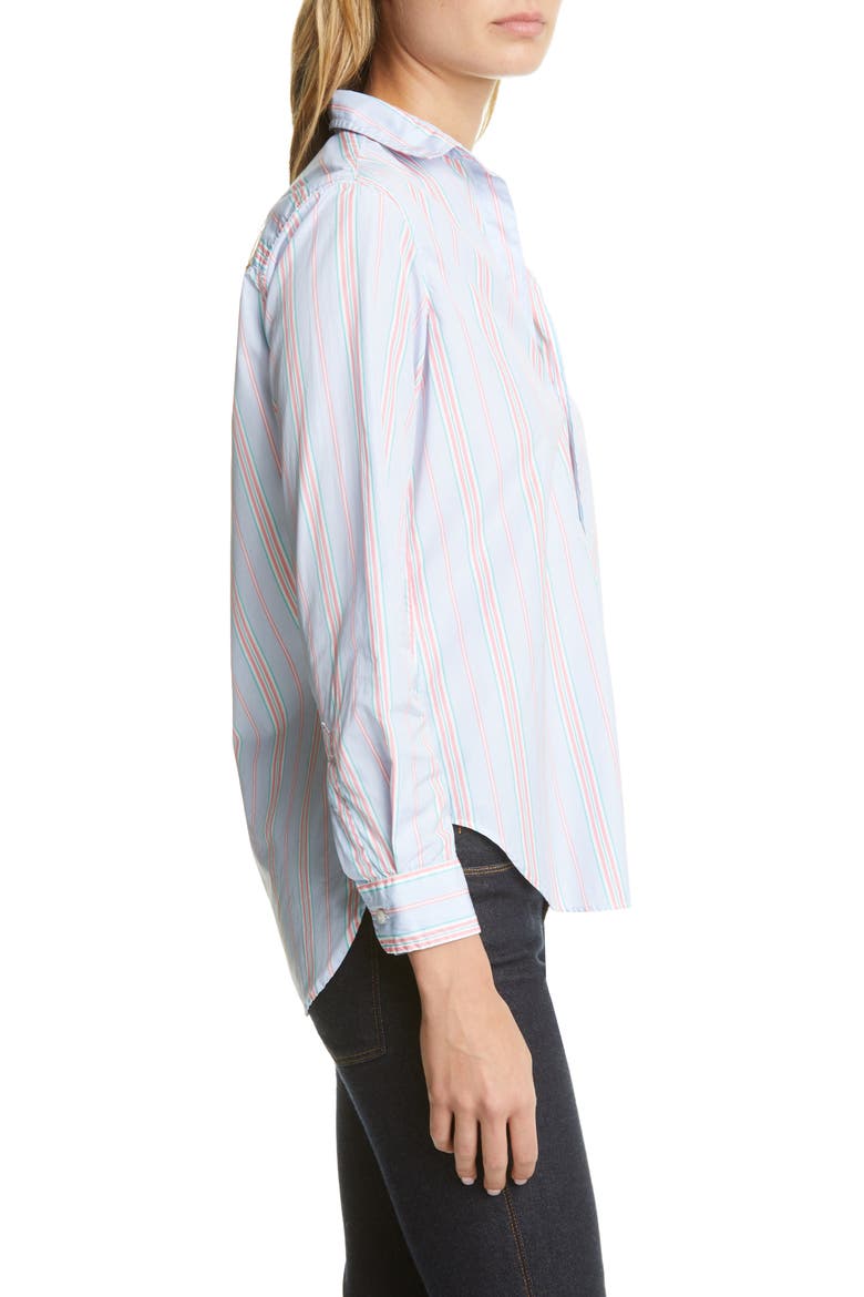 Multi Stripe Button-Up Shirt, Alternate, color, BLUE PINK JADE STRIPE