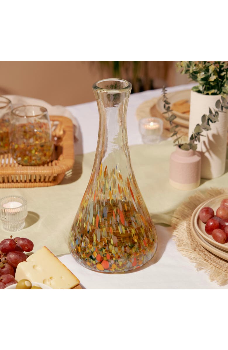 TWINE Segunda Vida Artistico Recycled Wine Decanter, Alternate, color, Multicolor