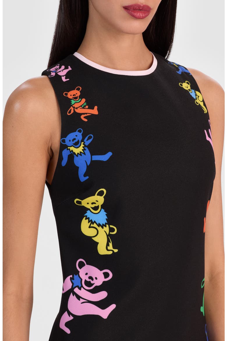 x Grateful Dead Clyde Fitted Sheath Minidress, Alternate, color, GRATEFUL BEARS BLACK