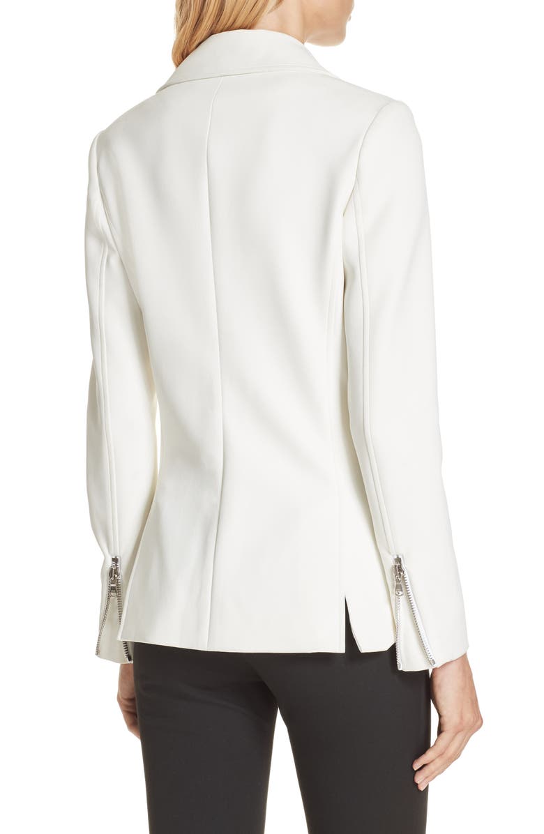 Veronica Beard Hadley Neoprene Moto Jacket, Alternate, color, 