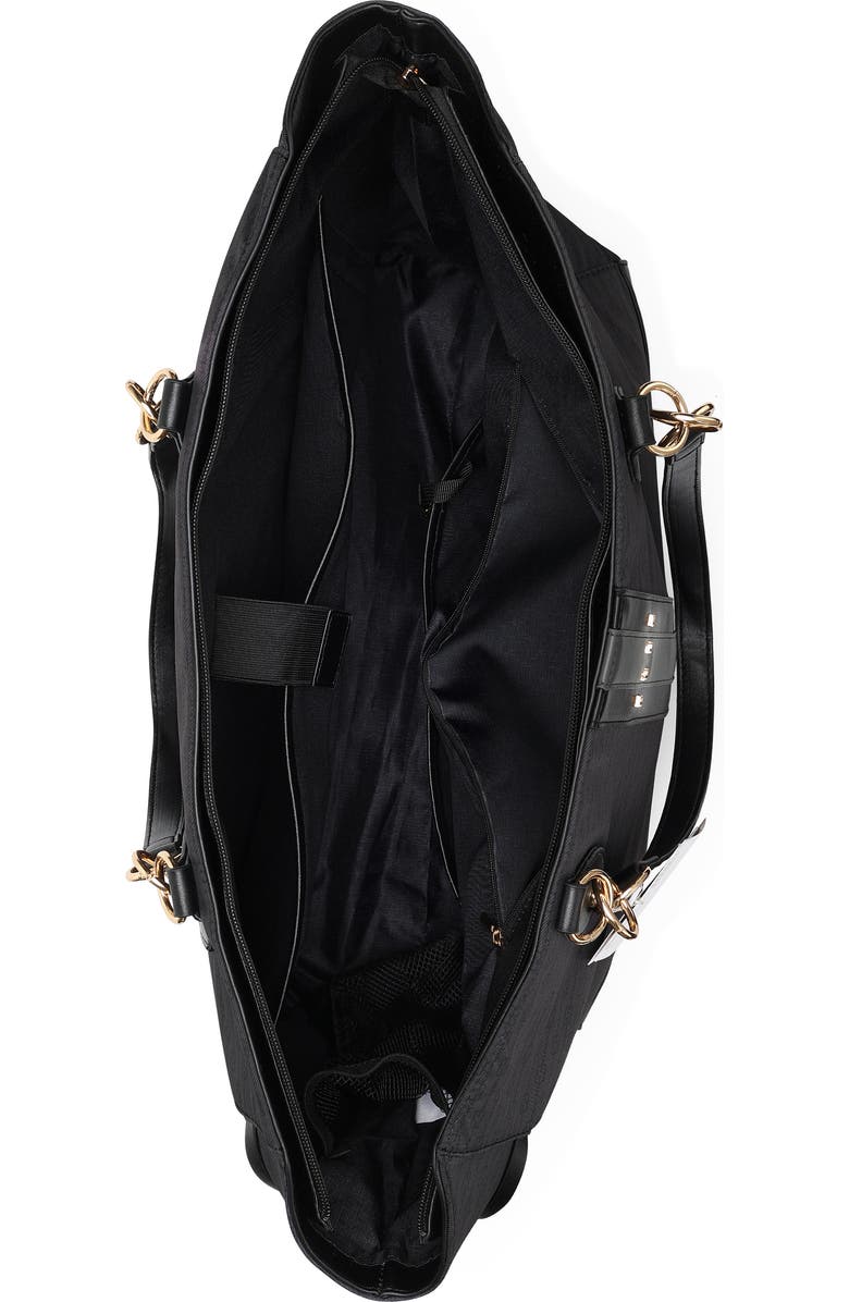 ELLE Eleganza 32L Monogram Weekender Duffel Bag, Alternate, color, Black