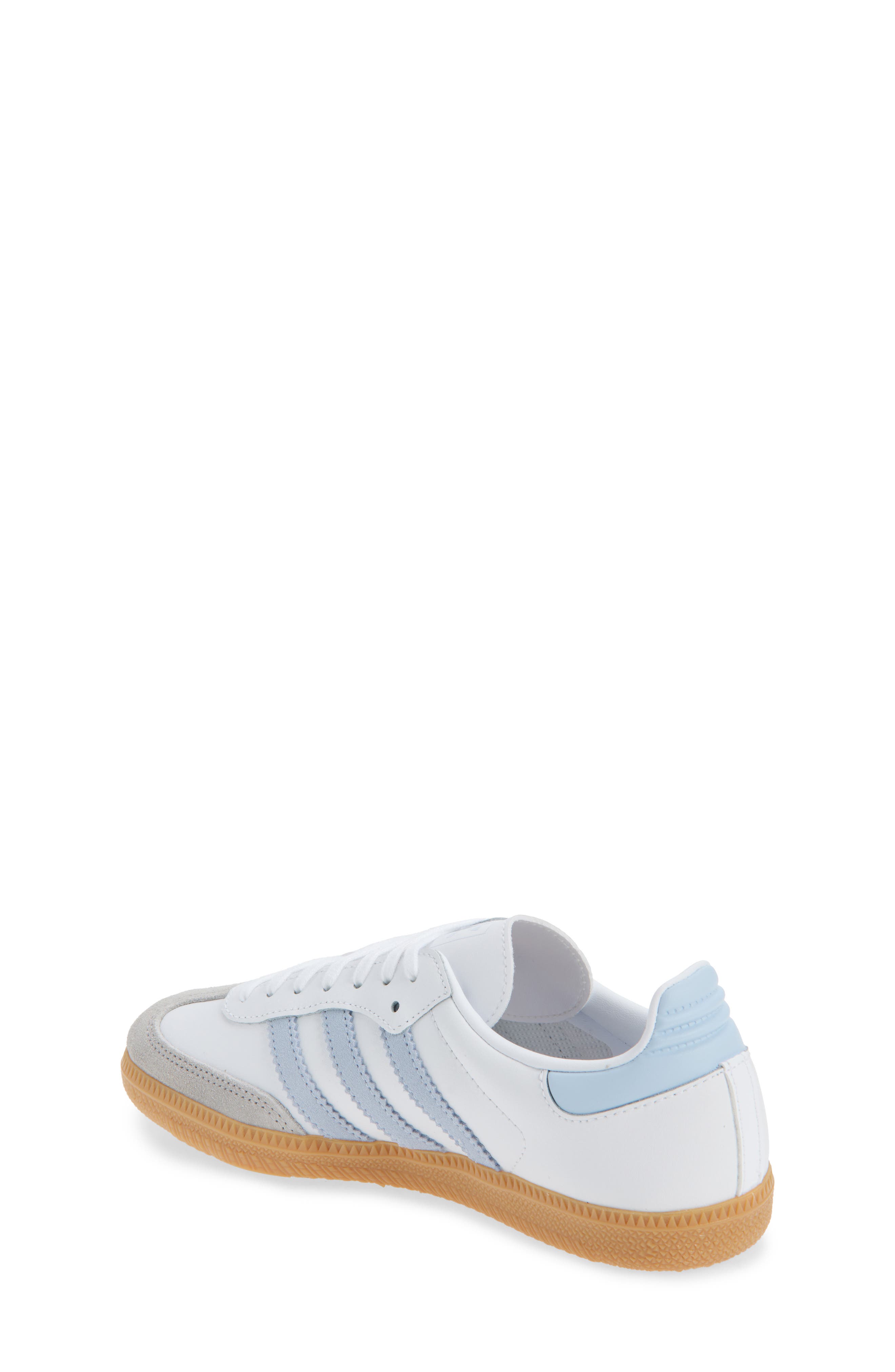 Kids' Samba Sneaker, Alternate, color, WHITE/ CRYSTAL SKY/ GUM