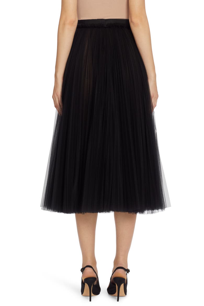 Tulle A-Line Skirt, Alternate, color, BLACK