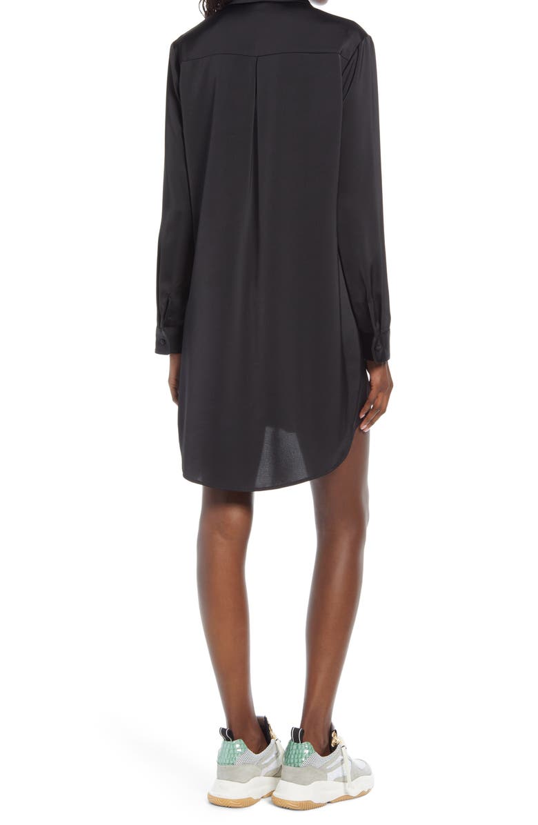 WAYF Hiedi Long Sleeve Shift Shirtdress, Alternate, color,