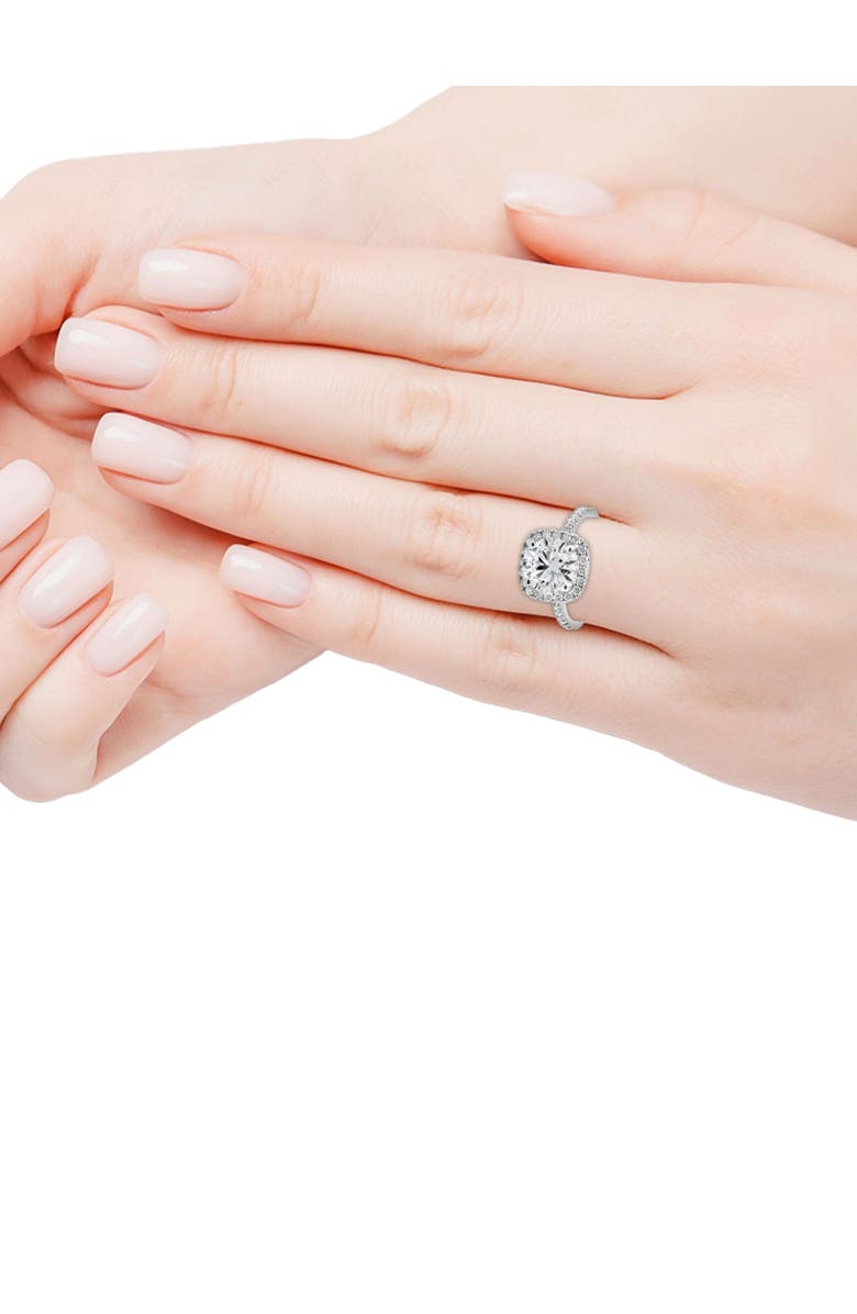 Bliss Diamond Certified 3 1/2Ct Cushion Halo Diamond Engagement Ring 14k Gold or Pt Lab Grown, Alternate, color,