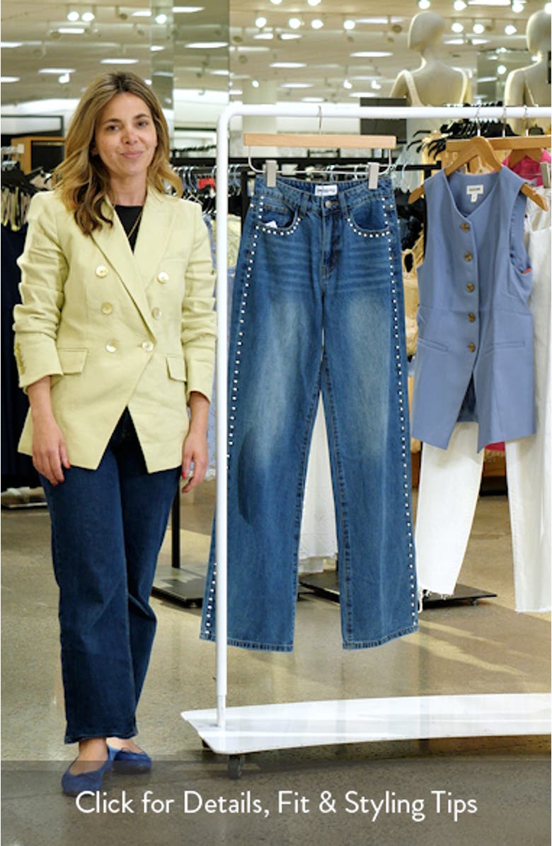 Saving Up Studded Straight Leg Jeans, sales video thumbnail