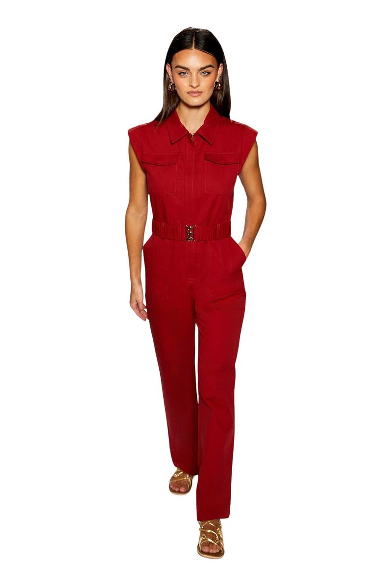 Warehouse Runway Utility Jumpsuit, Main, color, Red