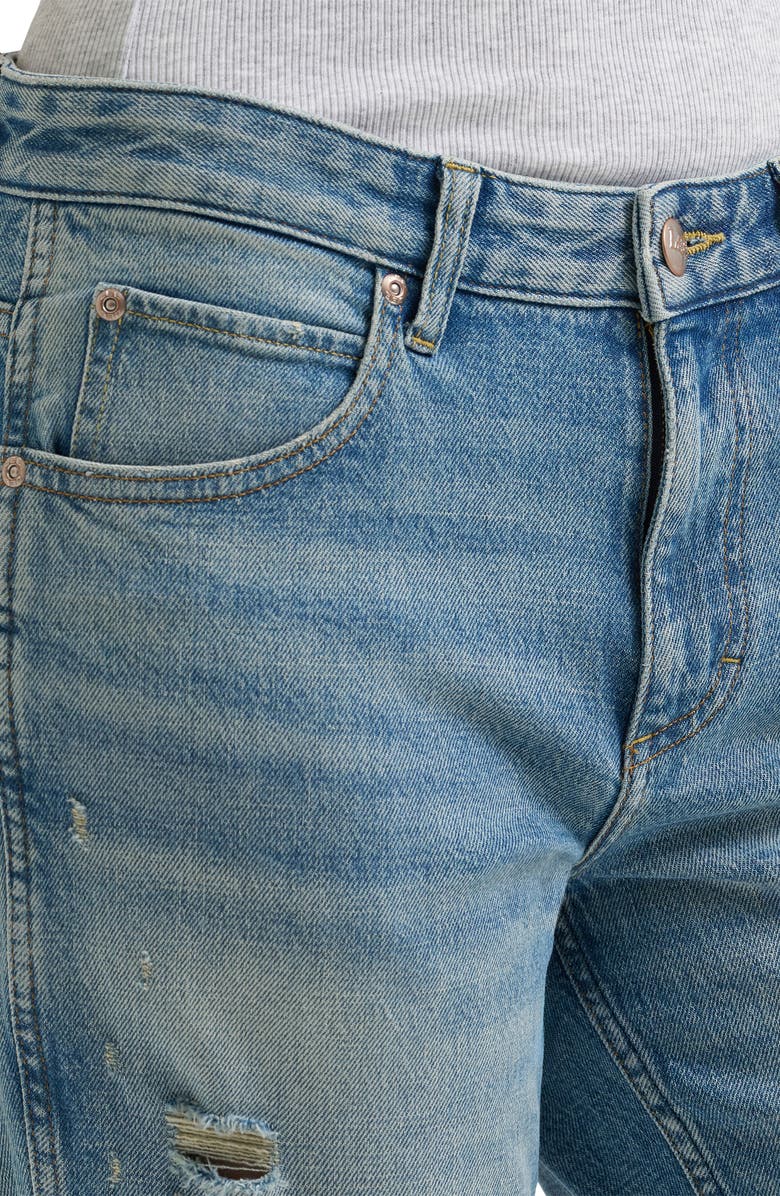 Lee Rider<sup>™</sup> Ripped Slim Straight Leg Jeans, Alternate, color, Light Daze Dx