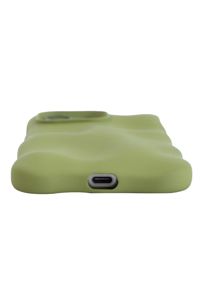 Matte Bubbles iPhone 14 Pro Case, Alternate, color, GREEN