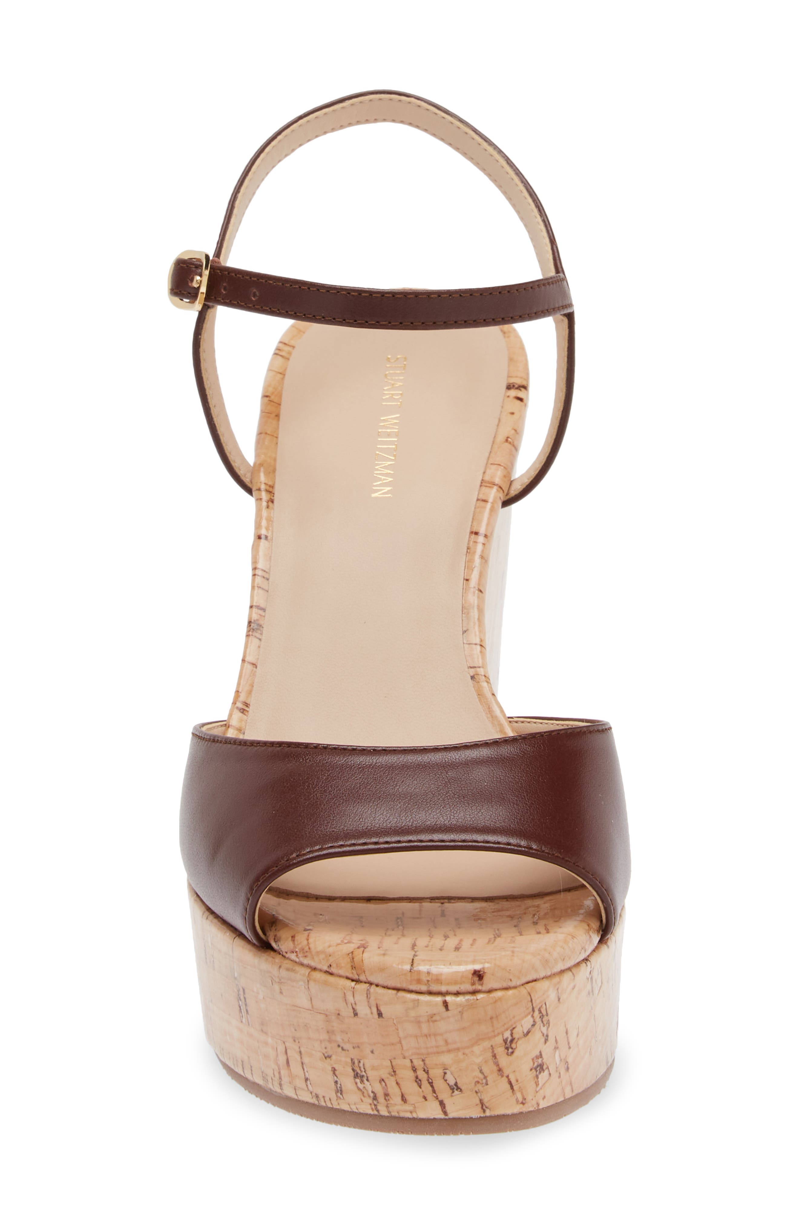 Stuart Weitzman Palmina Platform Wedge Sandal, Alternate, color, Mahogany