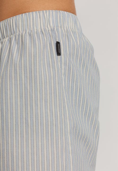 Hanro Fancy Woven Cotton Boxer In Light Stripe