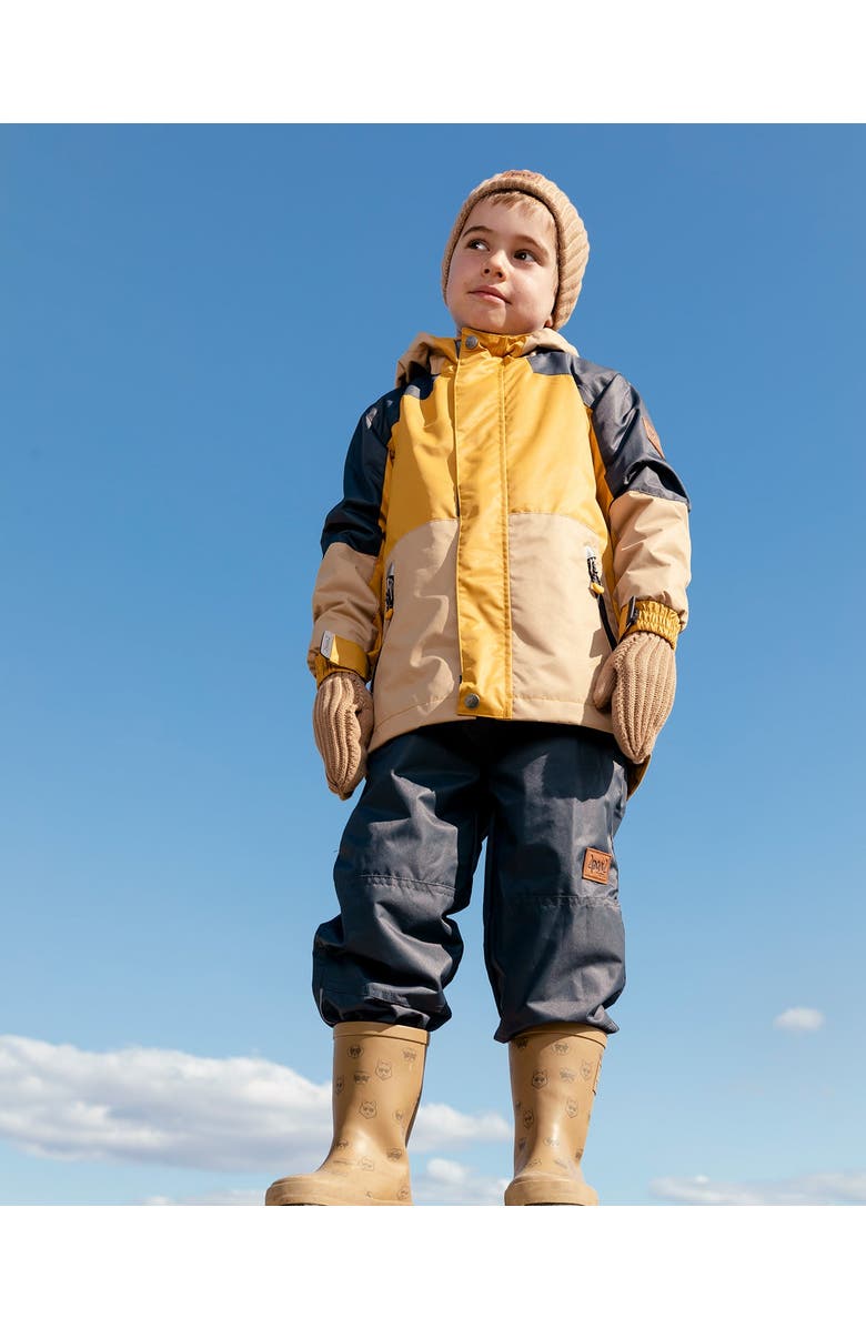 Deux par Deux Little Boy's 3 In 1 Mid Season Set Colorblock Yellow, Beige And Gray, Alternate, color, 