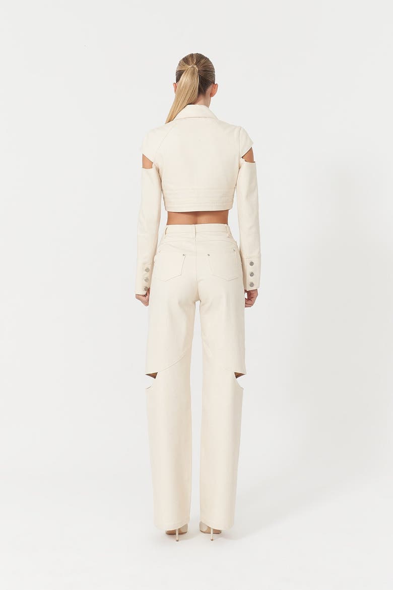Chaby Cut Out Jacket, Alternate, color, Ecru